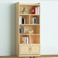 Contemporary Floor Closed Back Book Shelf Wooden Home Shelf Bookcase with Shelves