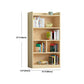Contemporary Floor Closed Back Book Shelf Wooden Home Shelf Bookcase with Shelves
