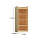 Contemporary Floor Closed Back Book Shelf Wooden Home Shelf Bookcase with Shelves