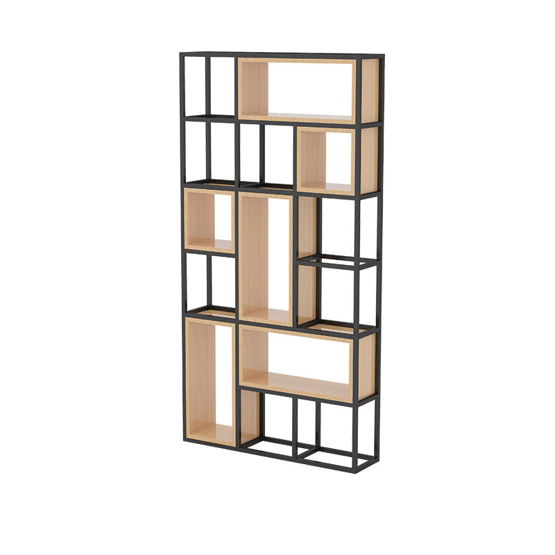 Libreria di scaffali geometrici libreria in metallo contemporaneo per ufficio