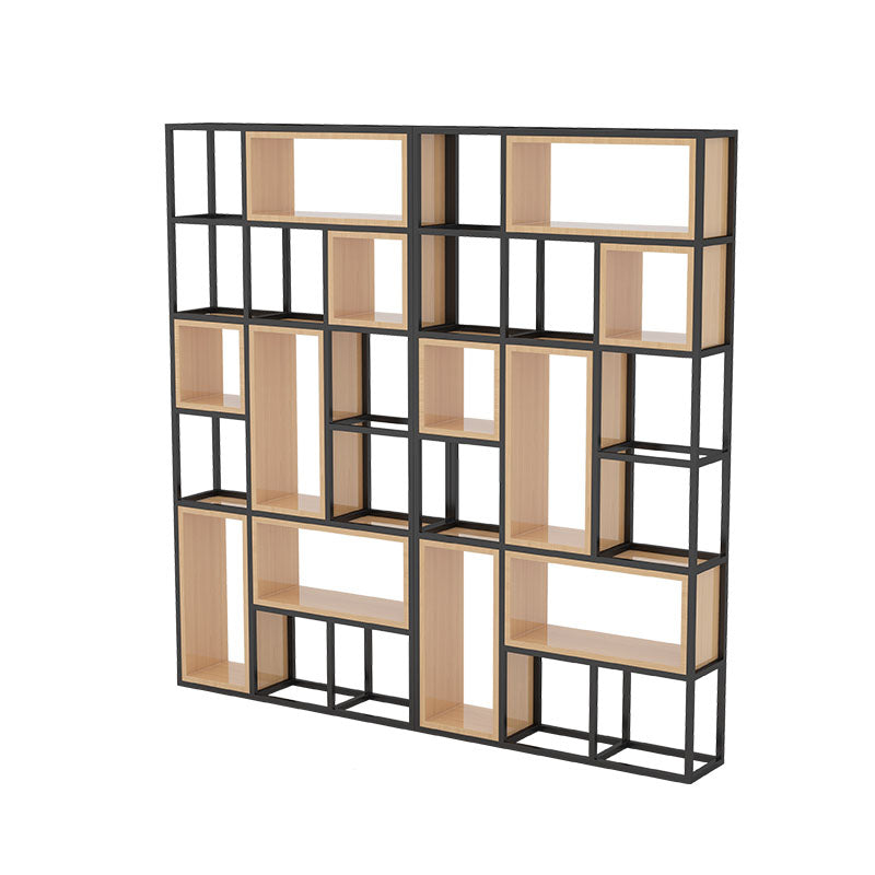 Libreria di scaffali geometrici libreria in metallo contemporaneo per ufficio