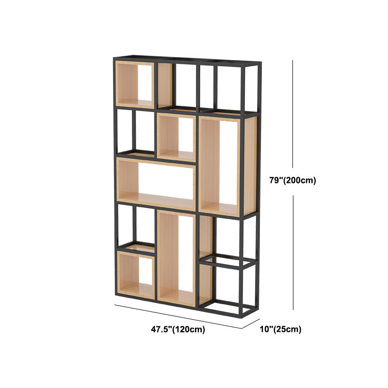 Libreria di scaffali geometrici libreria in metallo contemporaneo per ufficio