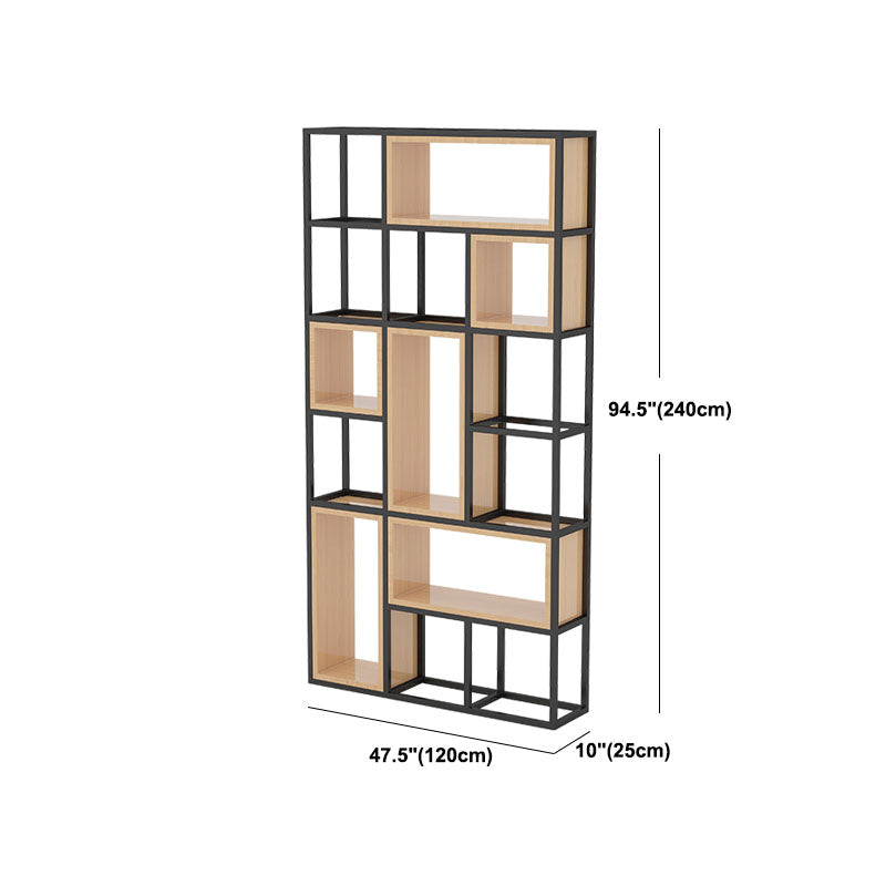 Libreria di scaffali geometrici libreria in metallo contemporaneo per ufficio