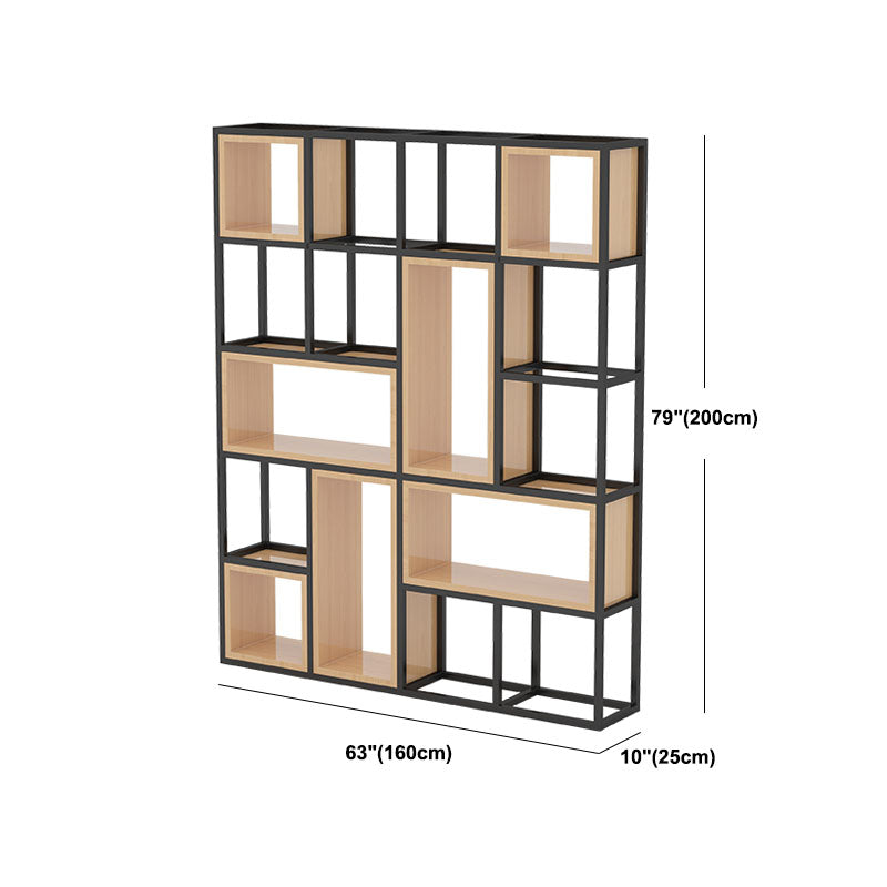 Libreria di scaffali geometrici libreria in metallo contemporaneo per ufficio
