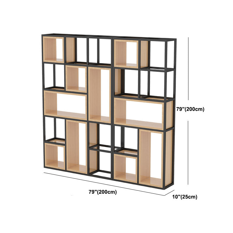 Libreria di scaffali geometrici libreria in metallo contemporaneo per ufficio