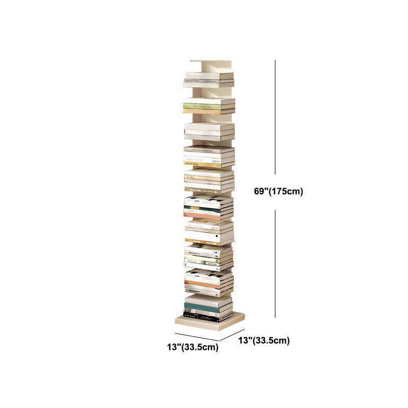 Modern Metal Bookshelf Geometric Closed Back Bookcase Shelves Included