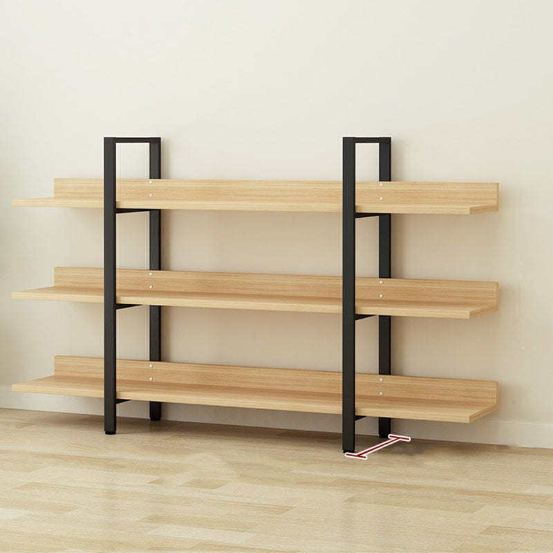 棚付きの現代的な金属と木製の本棚オープンシェルフ本棚