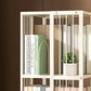 Bookcase di libreria in metallo moderno standard chiuso in brunish