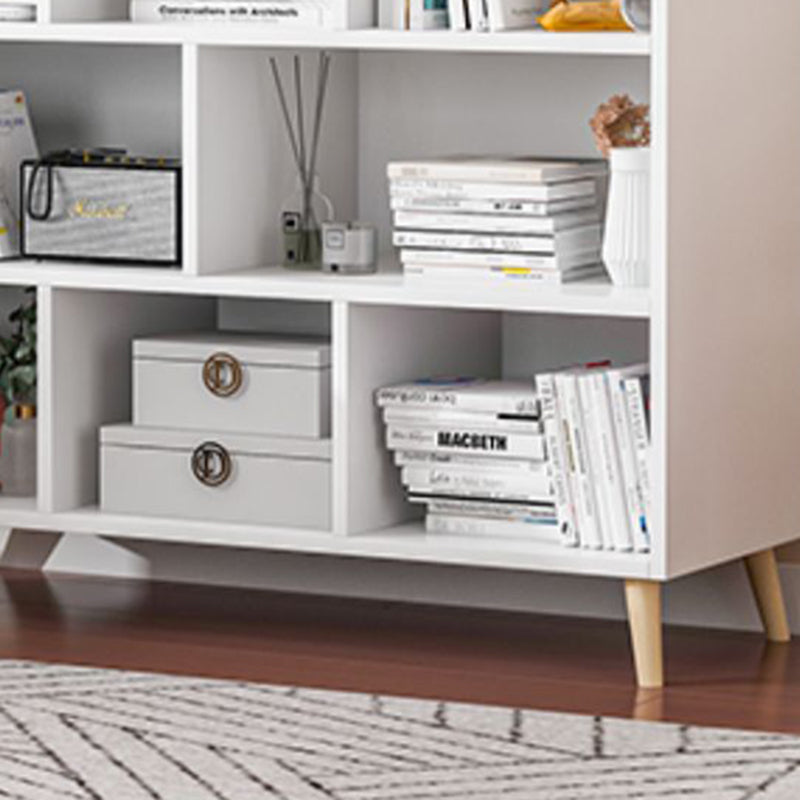 Estante de libros de madera de ingeniería moderna estante de estantería de espalda cerrada para sala de estudio