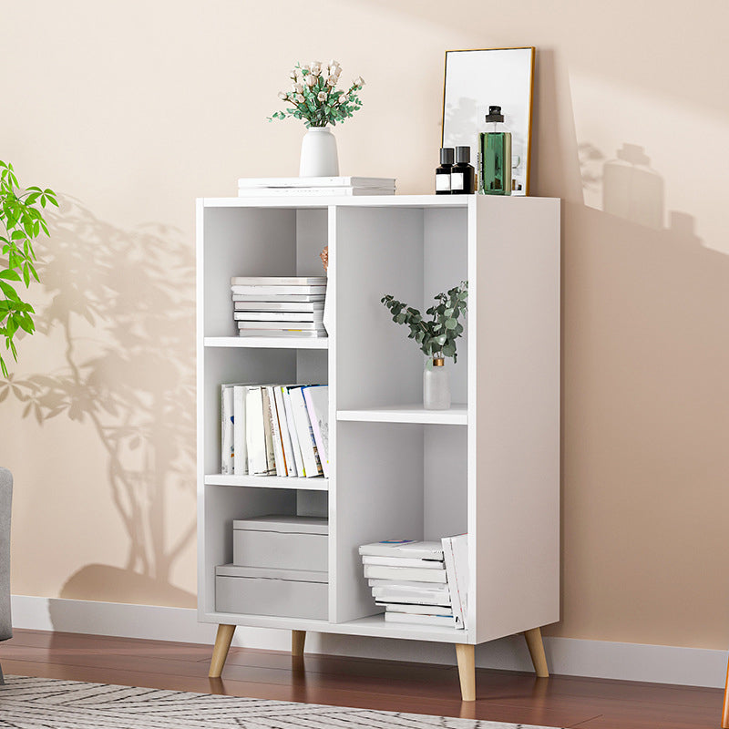 Estante de libros de madera de ingeniería moderna estante de estantería de espalda cerrada para sala de estudio