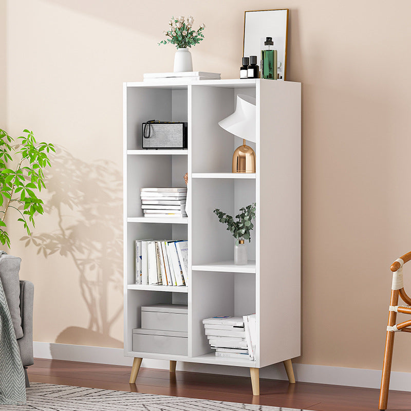 Estante de libros de madera de ingeniería moderna estante de estantería de espalda cerrada para sala de estudio