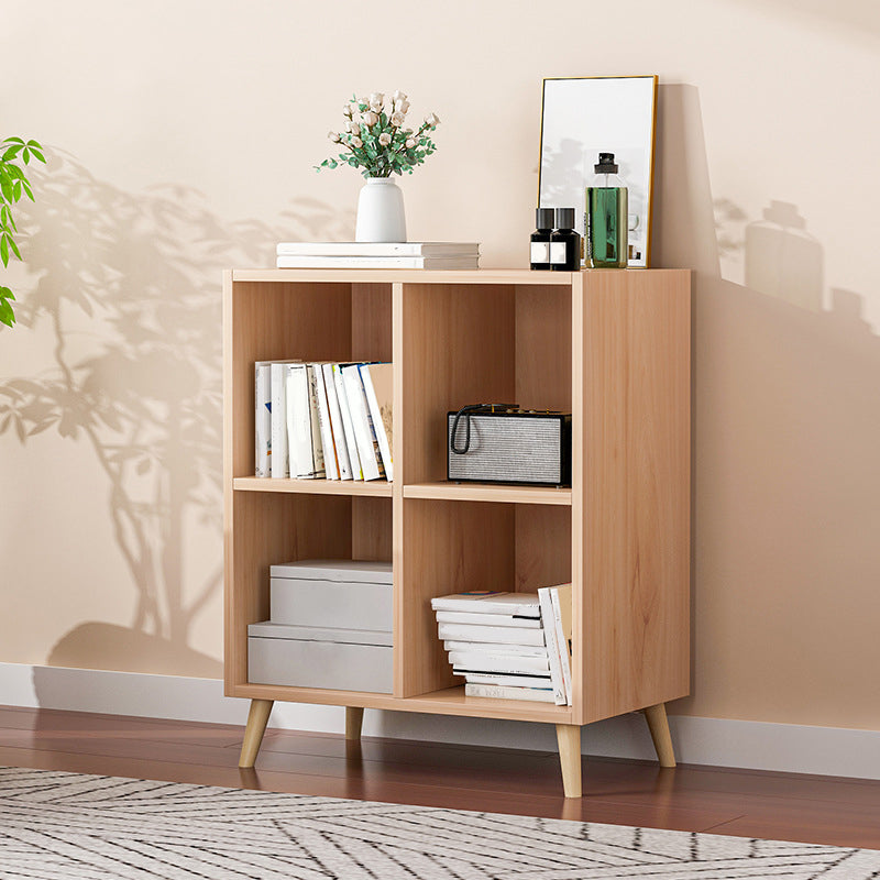 Estante de libros de madera de ingeniería moderna estante de estantería de espalda cerrada para sala de estudio