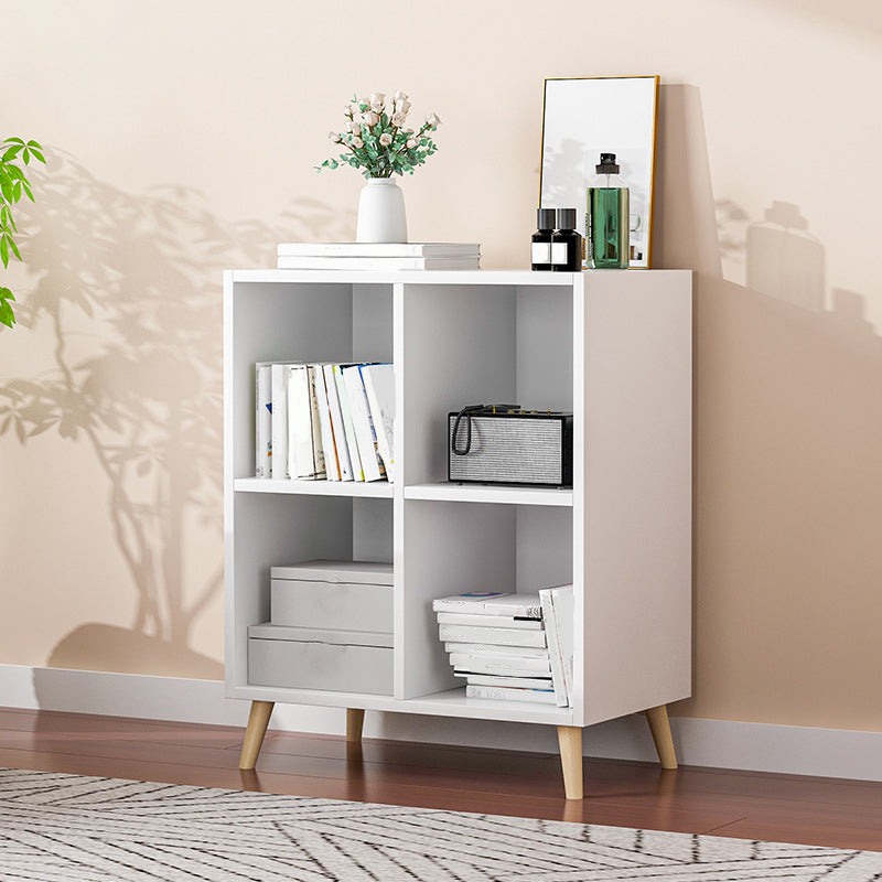 Estante de libros de madera de ingeniería moderna estante de estantería de espalda cerrada para sala de estudio