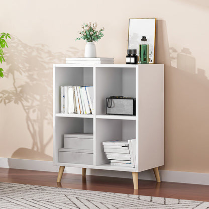 Estante de libros de madera de ingeniería moderna estante de estantería de espalda cerrada para sala de estudio