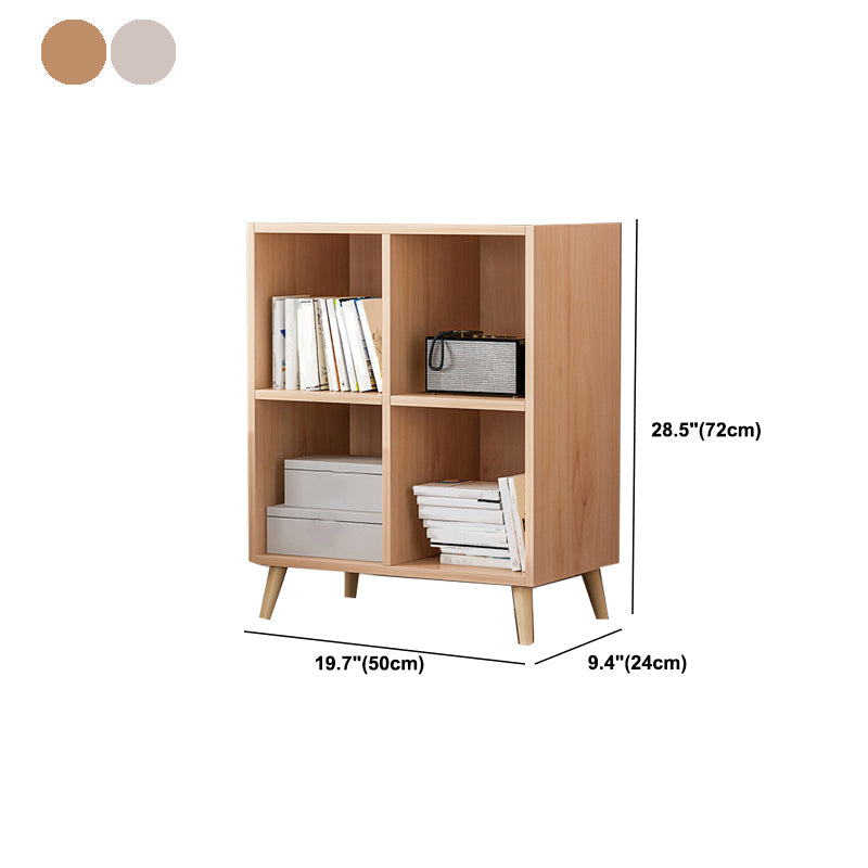 Estante de libros de madera de ingeniería moderna estante de estantería de espalda cerrada para sala de estudio