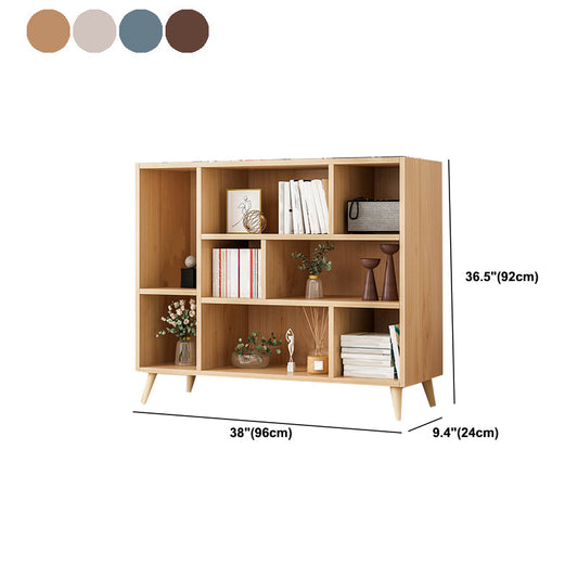 Modern Engineered Wood Book Shelf Closed Back Shelf Bookcase for Study Room