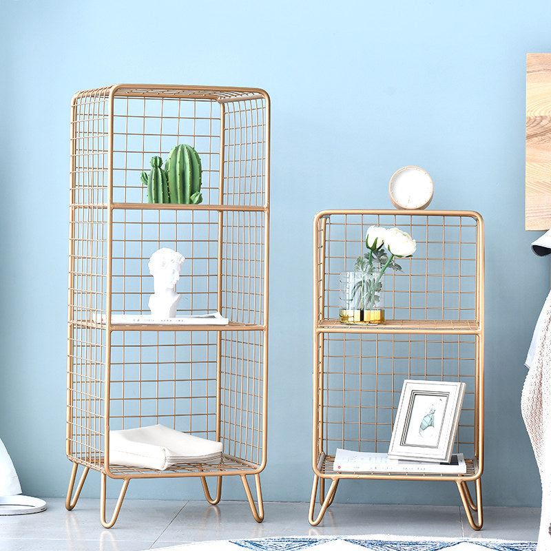 Libreria moderna di libreria metallica standard chiusa in brunish