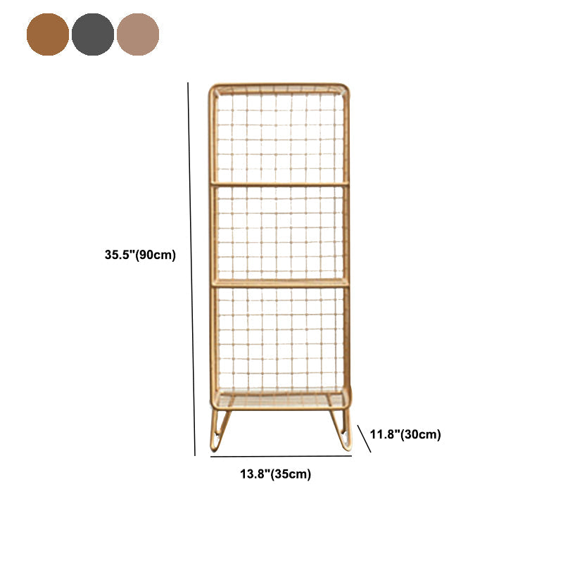 Libreria moderna di libreria metallica standard chiusa in brunish