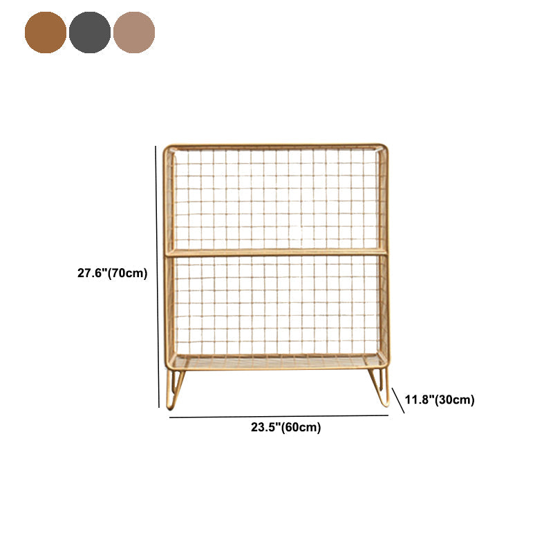 Libreria moderna di libreria metallica standard chiusa in brunish