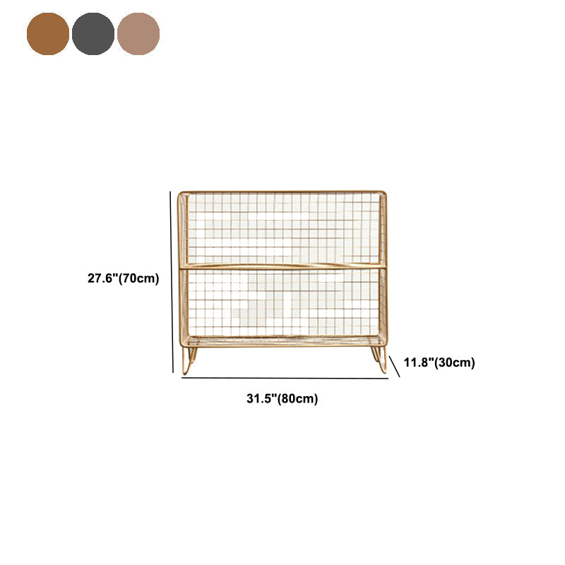 Libreria moderna di libreria metallica standard chiusa in brunish