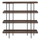Modern Solid Wood Bookshelf Brown Etagere Open plank Verticale boekenkast