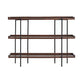 Modern Solid Wood Bookshelf Brown Etagere Open plank Verticale boekenkast