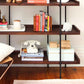 Modern Solid Wood Bookshelf Brown Etagere Open plank Verticale boekenkast