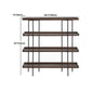 Modern Solid Wood Bookshelf Brown Etagere Open plank Verticale boekenkast