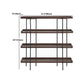 Modern Solid Wood Bookshelf Brown Etagere Open plank Verticale boekenkast