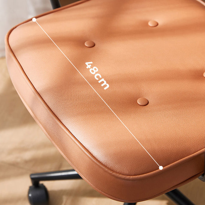 Silla de oficina de oficina de armas fija moderna silla de oficina de cuero