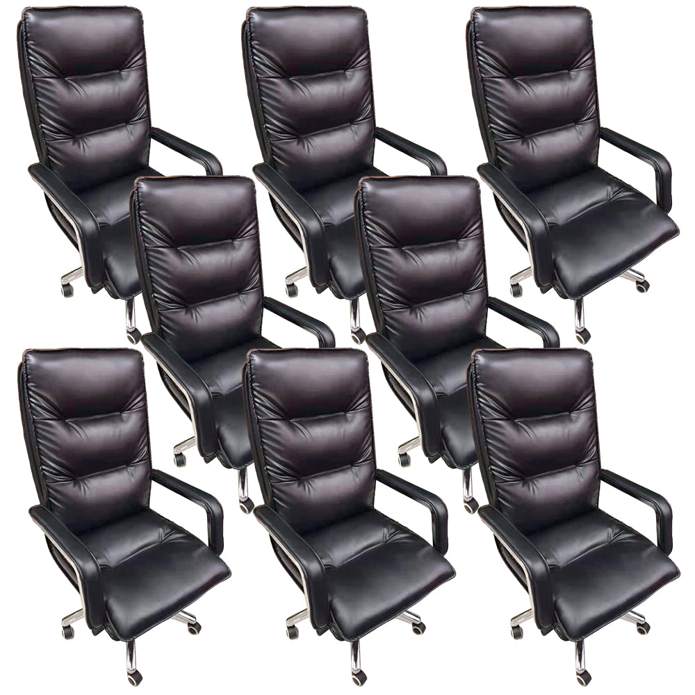 ホイールのエグゼクティブチェアフェイクレザーマネージャーの椅子とスイベル