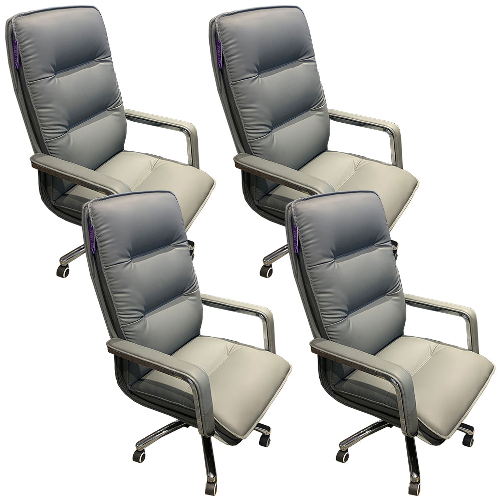 ホイールのエグゼクティブチェアフェイクレザーマネージャーの椅子とスイベル