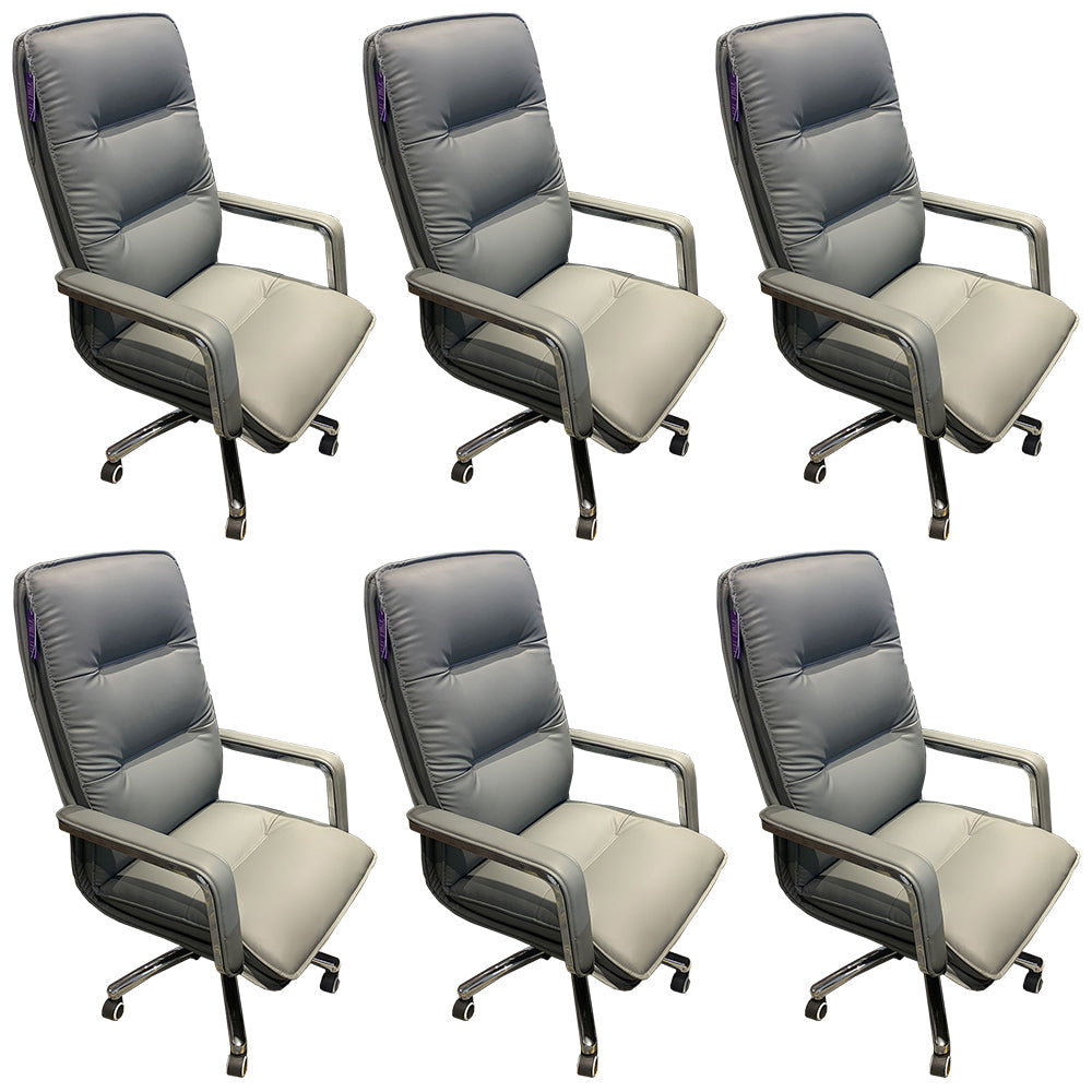 ホイールのエグゼクティブチェアフェイクレザーマネージャーの椅子とスイベル