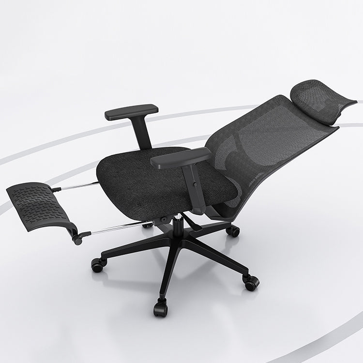 Ergonomic Mesh Task Chair Adjustable Arms with Footrest Office Chair Clearhalo 'furn' 'furn_office_chair' 'Furniture' 'Office Chairs' 'Office Furniture' 'office_chair' 5801158