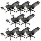 Ergonomic Mesh Task Chair Adjustable Arms with Footrest Office Chair Black 8 Piece Set With Footrest Clearhalo 'furn' 'furn_office_chair' 'Furniture' 'Office Chairs' 'Office Furniture' 'office_chair' 5801165