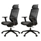 Ergonomic Mesh Task Chair Adjustable Arms with Footrest Office Chair Black 2 Piece Set Without Footrest Clearhalo 'furn' 'furn_office_chair' 'Furniture' 'Office Chairs' 'Office Furniture' 'office_chair' 5801168