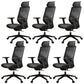 Ergonomic Mesh Task Chair Adjustable Arms with Footrest Office Chair Black 6 Piece Set Without Footrest Clearhalo 'furn' 'furn_office_chair' 'Furniture' 'Office Chairs' 'Office Furniture' 'office_chair' 5801172