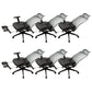 Ergonomic Mesh Task Chair Adjustable Arms with Footrest Office Chair Grey 6 Piece Set With Footrest Clearhalo 'furn' 'furn_office_chair' 'Furniture' 'Office Chairs' 'Office Furniture' 'office_chair' 5801182