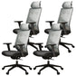 Ergonomic Mesh Task Chair Adjustable Arms with Footrest Office Chair Grey 4 Piece Set Without Footrest Clearhalo 'furn' 'furn_office_chair' 'Furniture' 'Office Chairs' 'Office Furniture' 'office_chair' 5801186