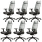 Ergonomic Mesh Task Chair Adjustable Arms with Footrest Office Chair Grey 6 Piece Set Without Footrest Clearhalo 'furn' 'furn_office_chair' 'Furniture' 'Office Chairs' 'Office Furniture' 'office_chair' 5801187