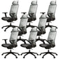 Ergonomic Mesh Task Chair Adjustable Arms with Footrest Office Chair Grey 8 Piece Set Without Footrest Clearhalo 'furn' 'furn_office_chair' 'Furniture' 'Office Chairs' 'Office Furniture' 'office_chair' 5801188
