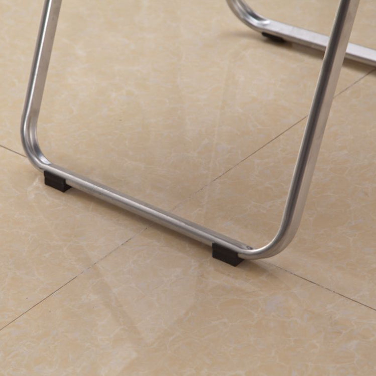 Moderna sedia da ufficio imbottita senza braccio senza ruote sedia da ufficio in acciaio