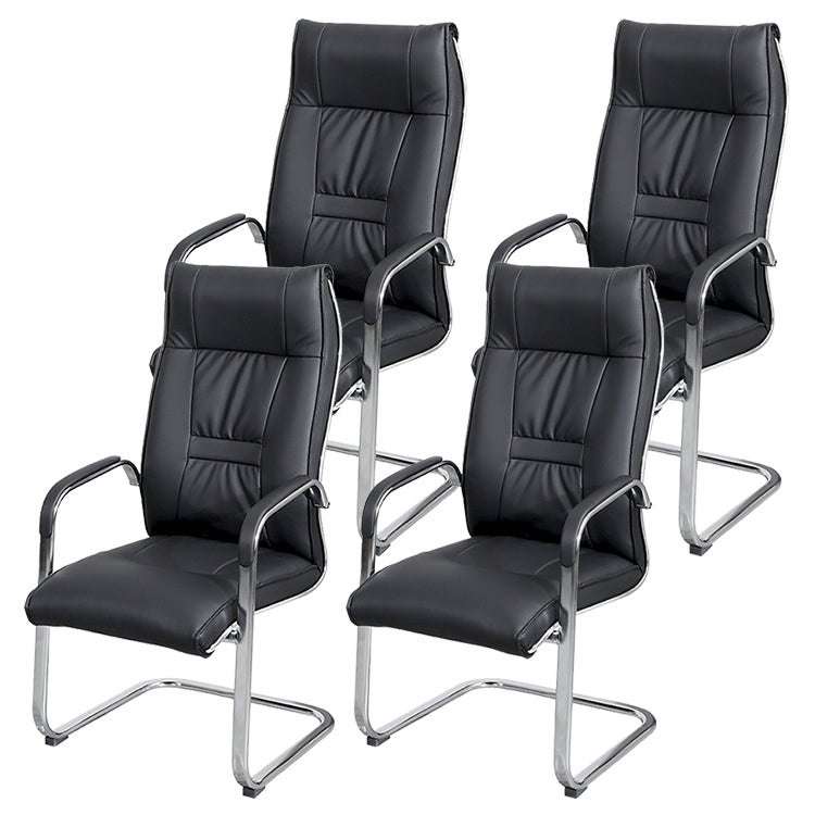 Chaise de bureau à armes fixes moderne chaise de jeu ergonomique en cuir