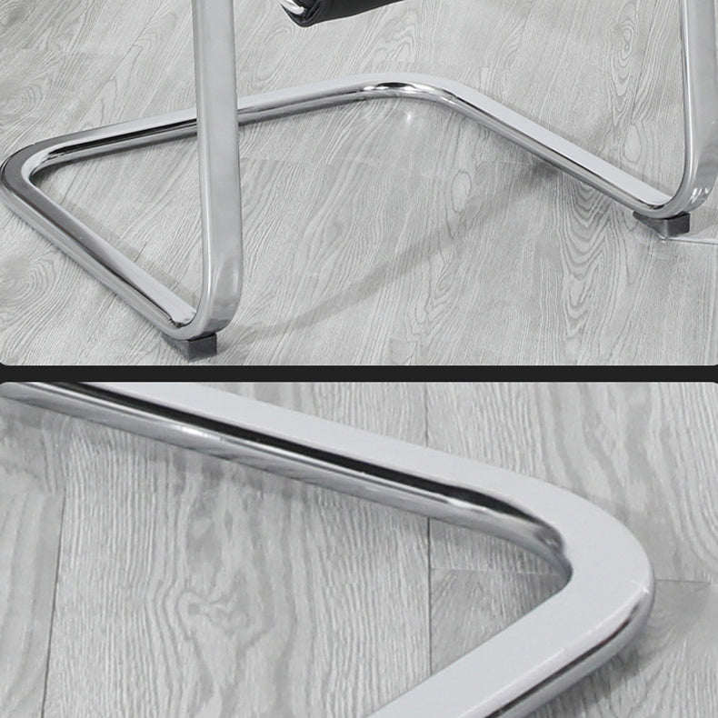 Chaise de bureau à armes fixes moderne chaise de jeu ergonomique en cuir