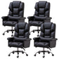 High Back Office Chair Faux Leather Upholstered Managers Chair Black 4 Piece Set Clearhalo 'furn' 'furn_office_chair' 'Furniture' 'Office Chairs' 'Office Furniture' 'office_chair' 5801292