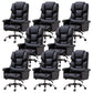 High Back Office Chair Faux Leather Upholstered Managers Chair Black 8 Piece Set Clearhalo 'furn' 'furn_office_chair' 'Furniture' 'Office Chairs' 'Office Furniture' 'office_chair' 5801296