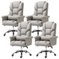 High Back Office Chair Faux Leather Upholstered Managers Chair Grey 4 Piece Set Clearhalo 'furn' 'furn_office_chair' 'Furniture' 'Office Chairs' 'Office Furniture' 'office_chair' 5801302