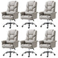 High Back Office Chair Faux Leather Upholstered Managers Chair Grey 6 Piece Set Clearhalo 'furn' 'furn_office_chair' 'Furniture' 'Office Chairs' 'Office Furniture' 'office_chair' 5801304