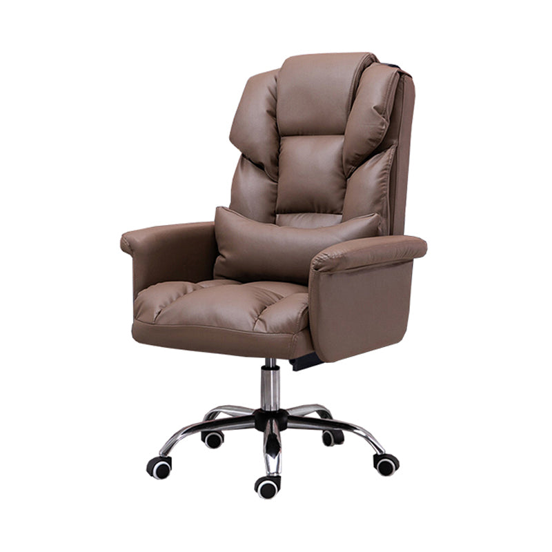 High Back Office Chair Faux Leather Upholstered Managers Chair Clearhalo 'furn' 'furn_office_chair' 'Furniture' 'Office Chairs' 'Office Furniture' 'office_chair' 5801308