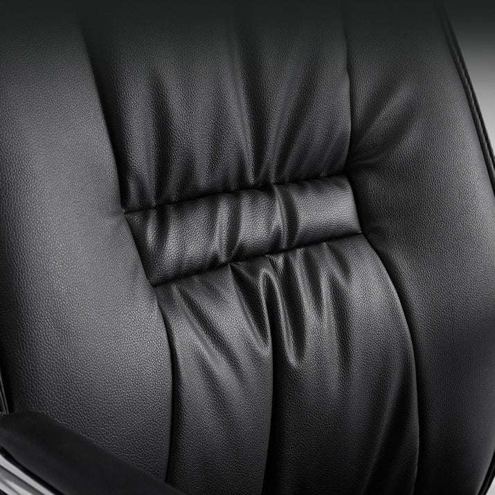 Silla de oficina de gestión de cuero moderna silla de oficina de armas fijas